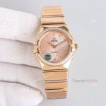 TW Factory Omega Constellation 28mm Swiss Quartz Movement Lady Pink/White/Purple Face watch 